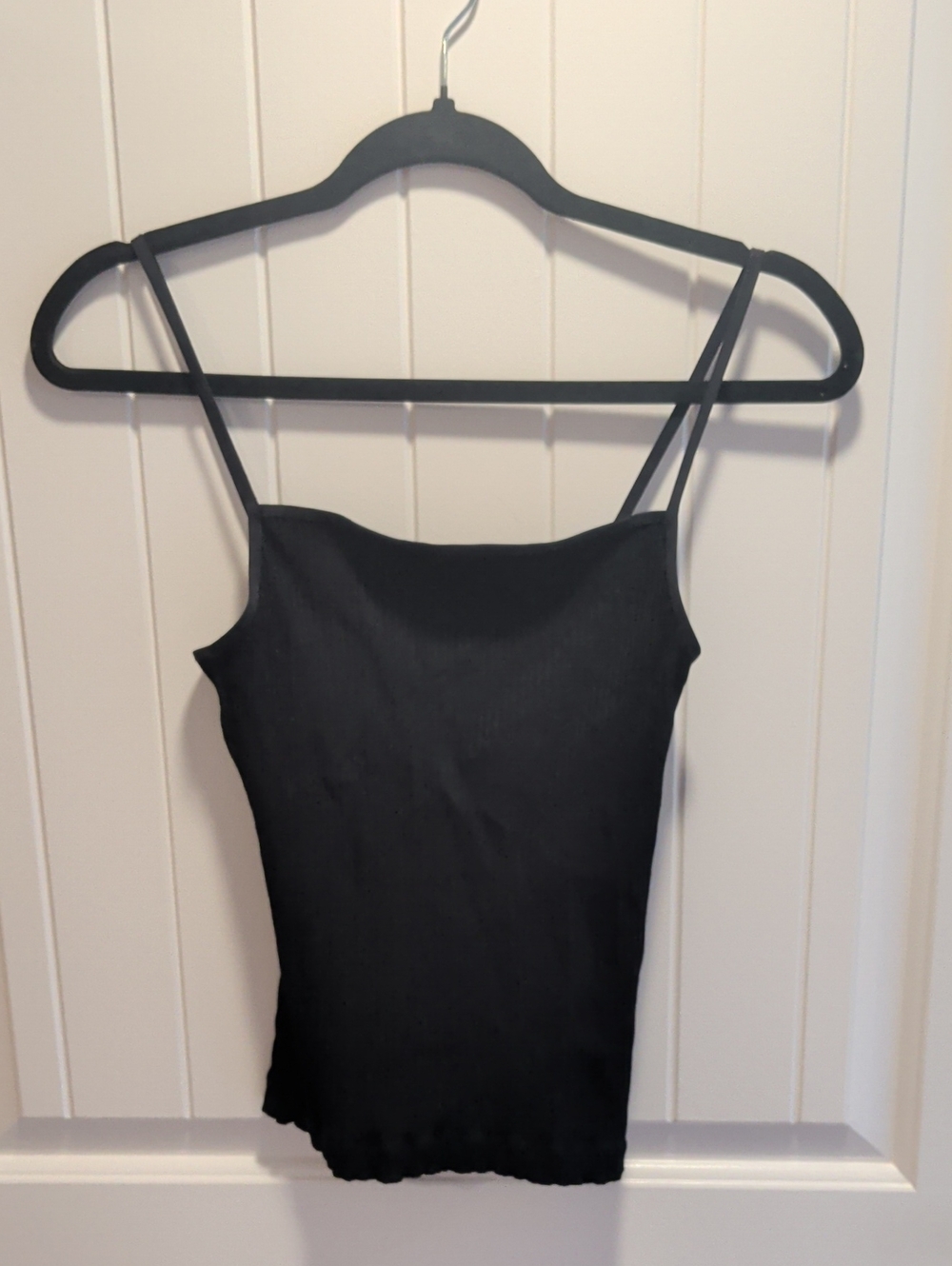 Wilfred Black Ribbed Spaghetti Strap Tank Top - Women
